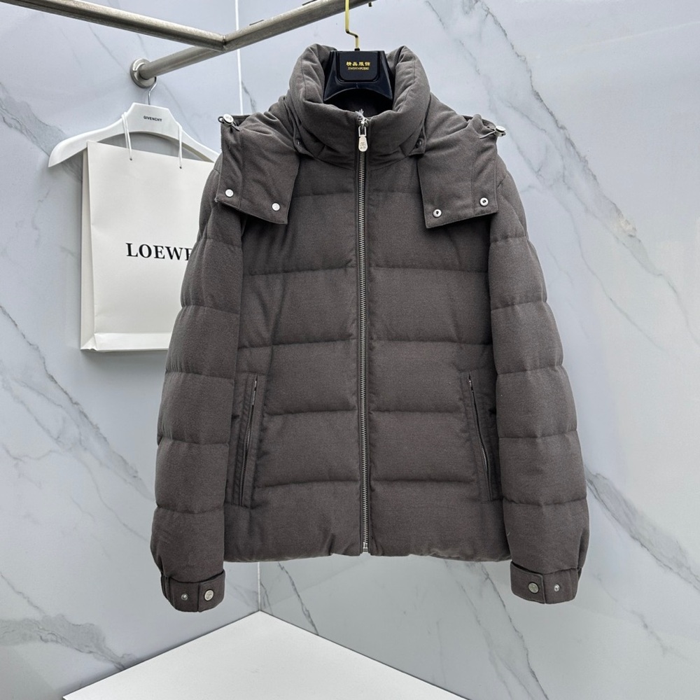 Brunello Cucinelli Quilted Puffer Jacket in Charcoal